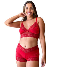 Carregar imagem no visualizador da galeria, BABY DOLL EM MICROFIBRA E DETALHES EM RENDA - LUANA