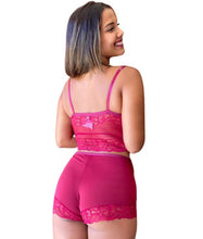 Carregar imagem no visualizador da galeria, BABY DOLL EM MICROFIBRA E DETALHES EM RENDA - LUANA