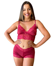 Carregar imagem no visualizador da galeria, BABY DOLL EM MICROFIBRA E DETALHES EM RENDA - LUANA
