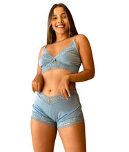 Carregar imagem no visualizador da galeria, BABY DOLL EM MICROFIBRA E DETALHES EM RENDA - LUANA
