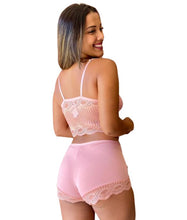 Carregar imagem no visualizador da galeria, BABY DOLL EM MICROFIBRA E DETALHES EM RENDA - LUANA
