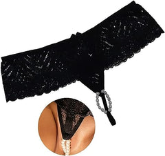 CALCINHA EM RENDA COM PÉROLAS SENSUAL - TAILANDESA