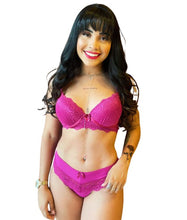 Carregar imagem no visualizador da galeria, CONJUNTO EM RENDA COM BOJO - LÓTUS
