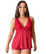 Carregar imagem no visualizador da galeria, BABY DOLL LIGANETE E DETALHES EM RENDA - SAFIRA
