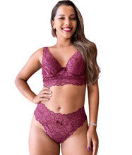 Carregar imagem no visualizador da galeria, CONJUNTO CROPPED EM RENDA COM BOJO - GIRASSOL
