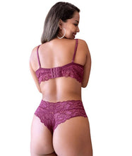 Carregar imagem no visualizador da galeria, CONJUNTO CROPPED EM RENDA COM BOJO - GIRASSOL
